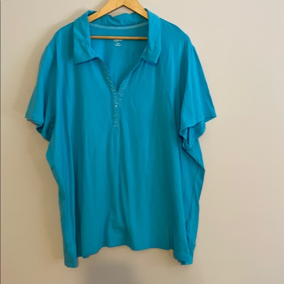 Avenue Light Blue Your Polo With Rhinestones 30/32